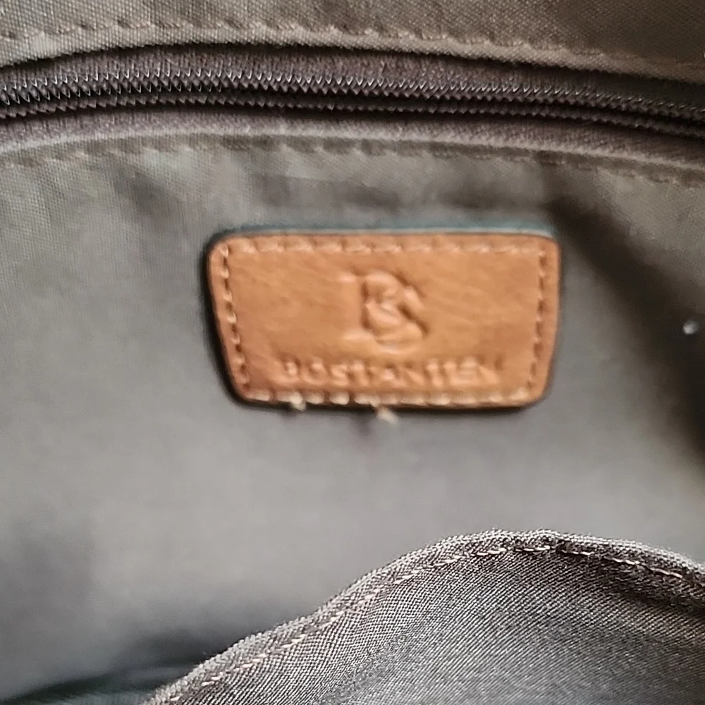 Bostanten Cream and Brown Quilted Crossbody Bag